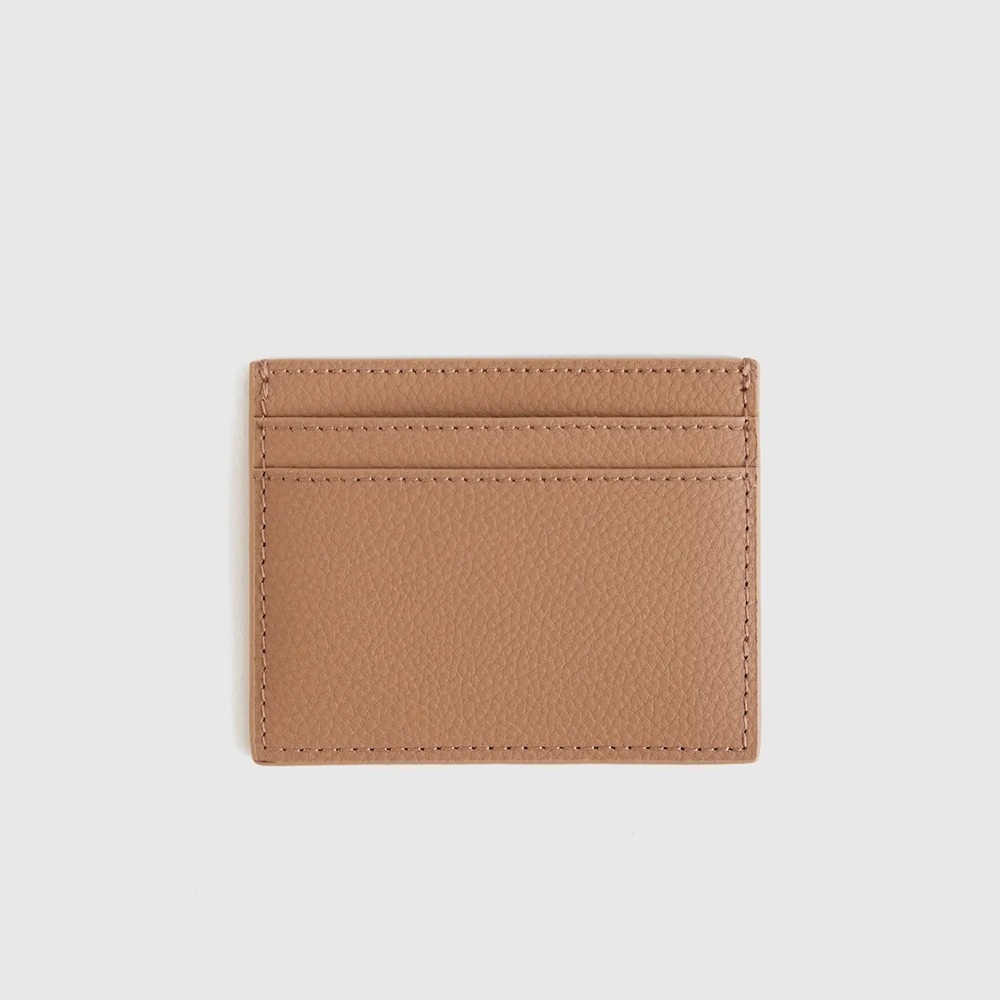 NWOT QUINCE Italian Leather Slim Card Case Cappuccino 6620